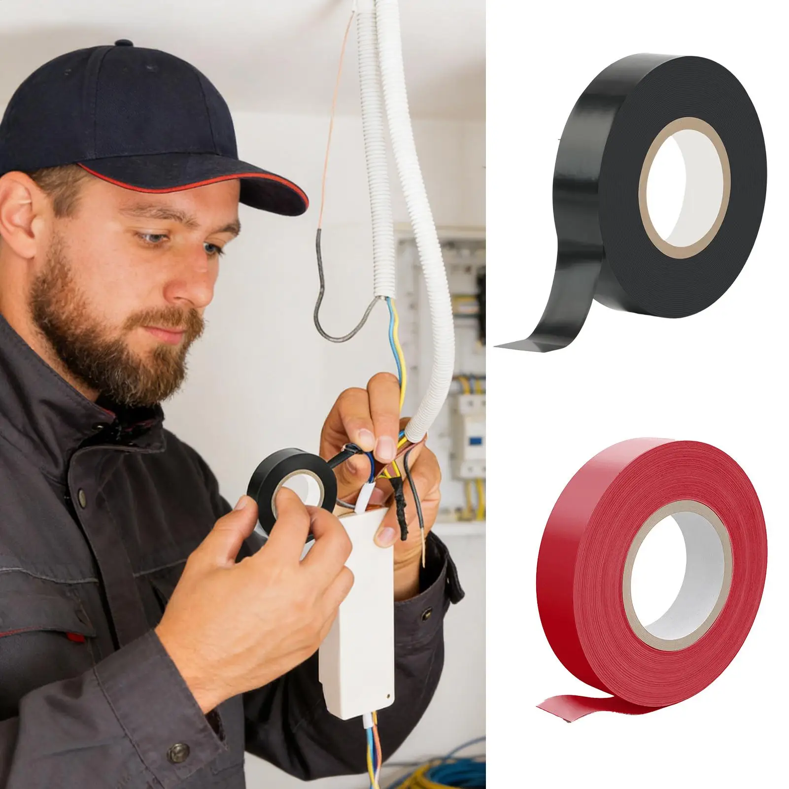 Electrical Tape For Wires Insulation Adhesive Harness Automotive Wire Tape For Electrician Automotive Engine Home Industry