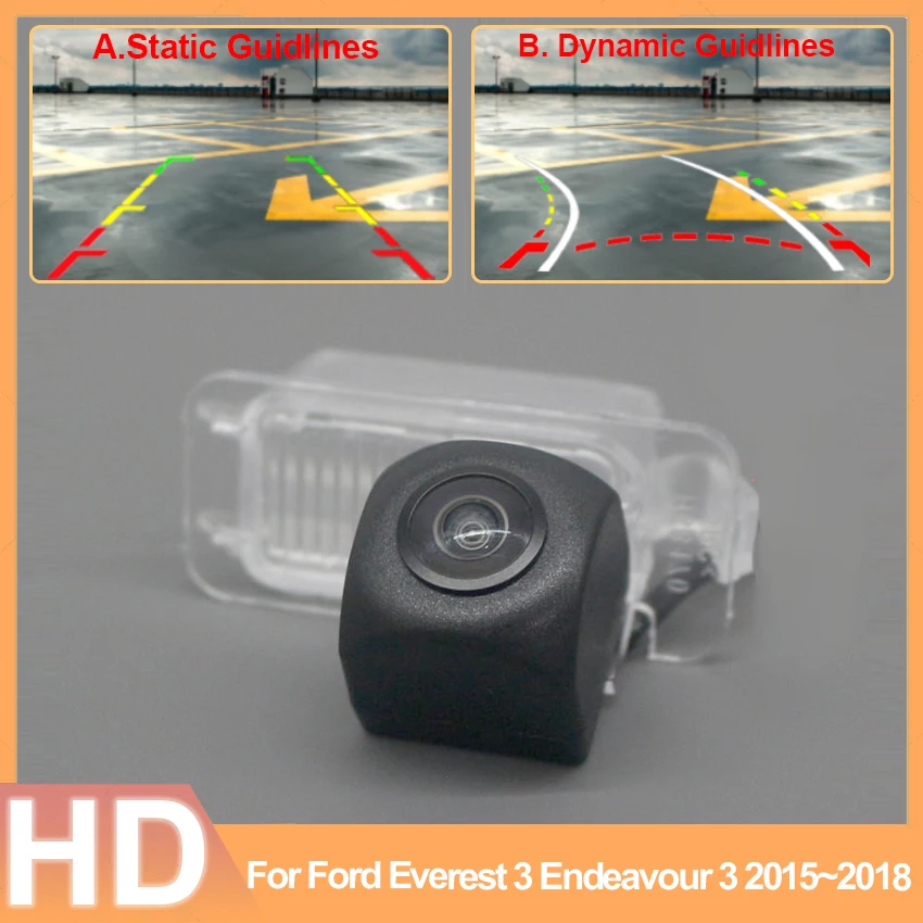 

140 Degree Fisheye Car Reverse Rear View Waterproof High quality RCA Camera For Ford Everest 3 Endeavour 3 2015 2016 2017 2018