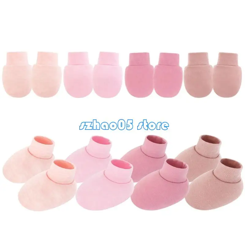 85LE Дышащие хлопковые детские перчатки и чехол для ног, эластичные манжеты, нескользящая конструкция