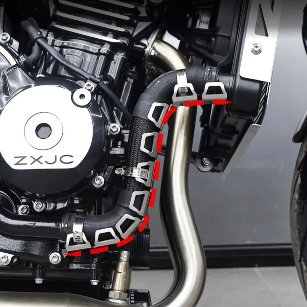 For ZXMOTO 500F Radiator Hose Protector Guard Stainless Steel Decorative Cover Shell Accesorios Moto Protector Radiador Part