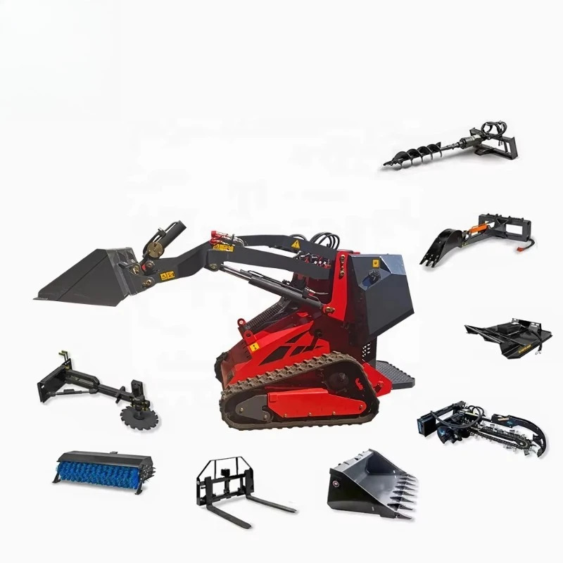 Chinesischer Mini-Kompaktlader Hersteller Mini-Kompaktlader mit Raupen und Raupen