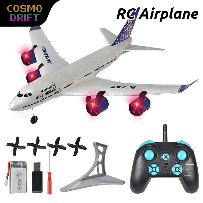 RC A380 Large Passenger Airliner Style Airplane 3-Channel Fixed-Wing EPP Foam Glider Model Remote Control Aircraft Toy