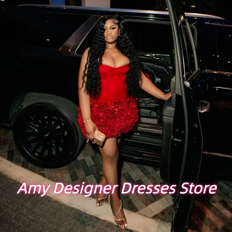 

Очаровательное красное мини-платье без рукавов на день рождения, африканские многоуровневые оборки, нигерийские вечерние платья для нигерийской девушки, платье для выпускного вечера по индивидуальному заказу