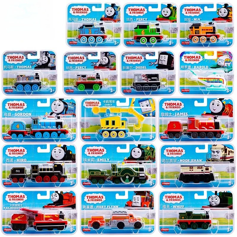 Tren Trackmaster de Thomas & Friends auténtico, juguetes de peluche a lo largo de los niños, 1/43 Diecast, Bruno Gordon Nia Hiro Crane Kana, modelo regalo diésel