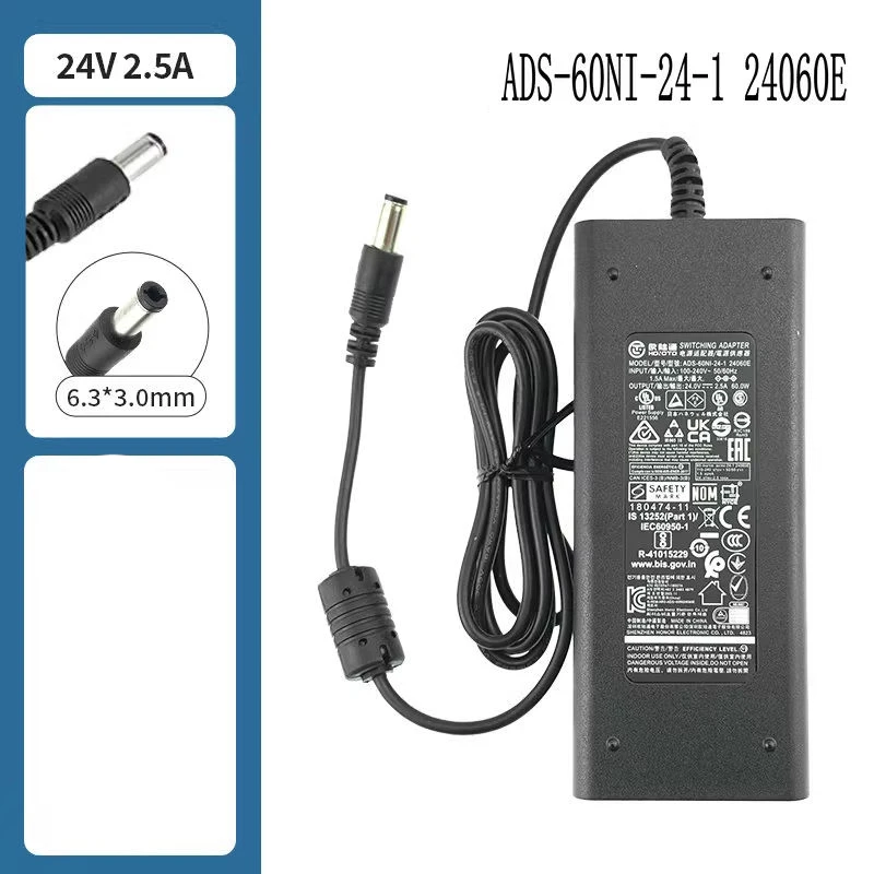 

Genuine Hoioto 60W Switching Adapter 24V 2.5A For Hikvision Power Supply ADS-65LSI-24N-1 24060G ADS-110DL-19-1 ADS-65LSI-19-1