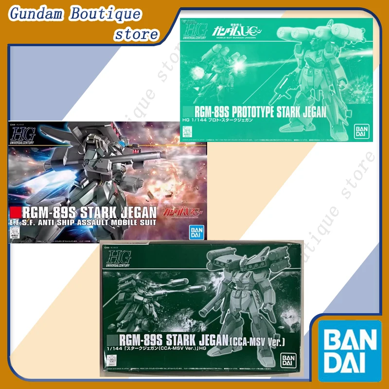 Oryginalny model Bandai HG RGM-89S PROTOTYPE STARK JEGAN [CCA-MSV] Gundam, figurka akcji z anime, kolekcjonerski model do składania, zabawka, prezent dla dzieci.