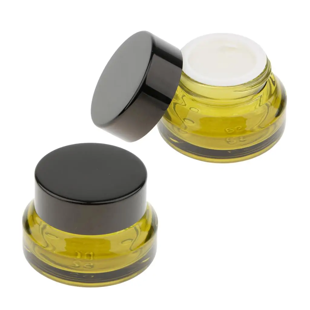 Glass Empty Cream Container Portable Makeup Jar Mini Cosmetic Palette Empty Case for Face Cream Travel