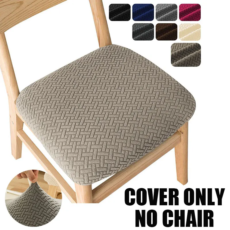 1/2/4/6 Stück Jacquard-Stretch-Stuhlbezug, einfarbig, minimalistisch, verdicktes Stuhlkissen für Küche, Esszimmer, Hochzeitsbankett