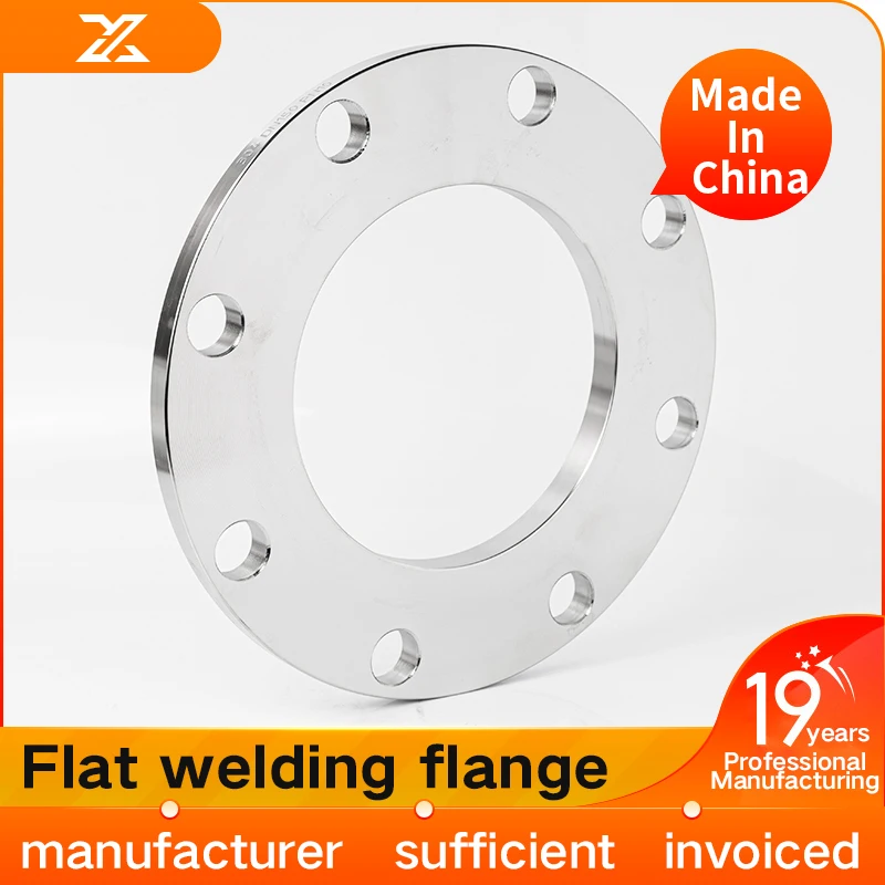 304 stainless steel flat welded flange PN10 national standard butt welding flange welded flange non-standard customized dn50 80