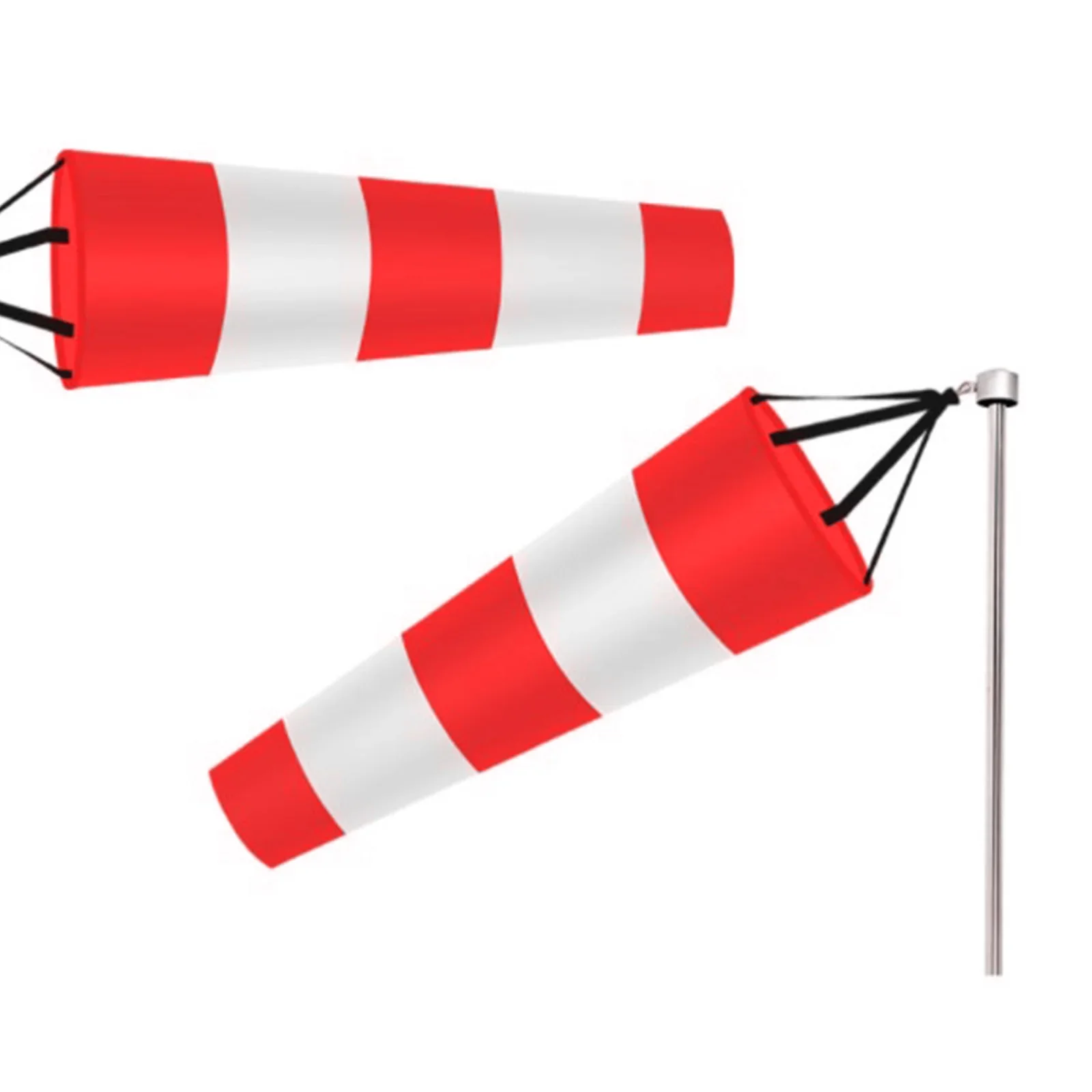 60/80/100cm Windsock Outdoor Wind Direction Measurement Reflective Belt Rip-stop Weather Vane For Airport Aviation Garden