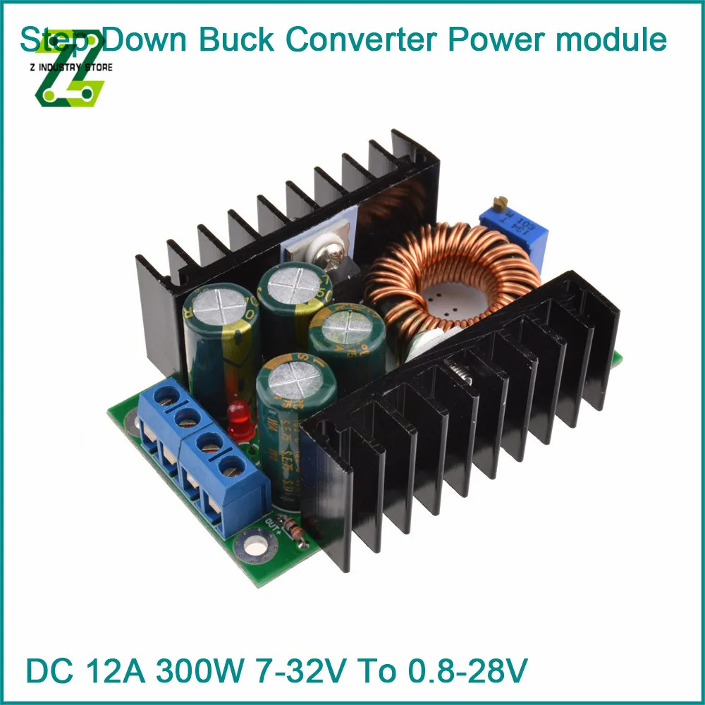 XL4016 5-36V to 1.3-32V DC-DC Digital Voltage Regulator Buck Step Down Power Supply Module Over Temperature Protection