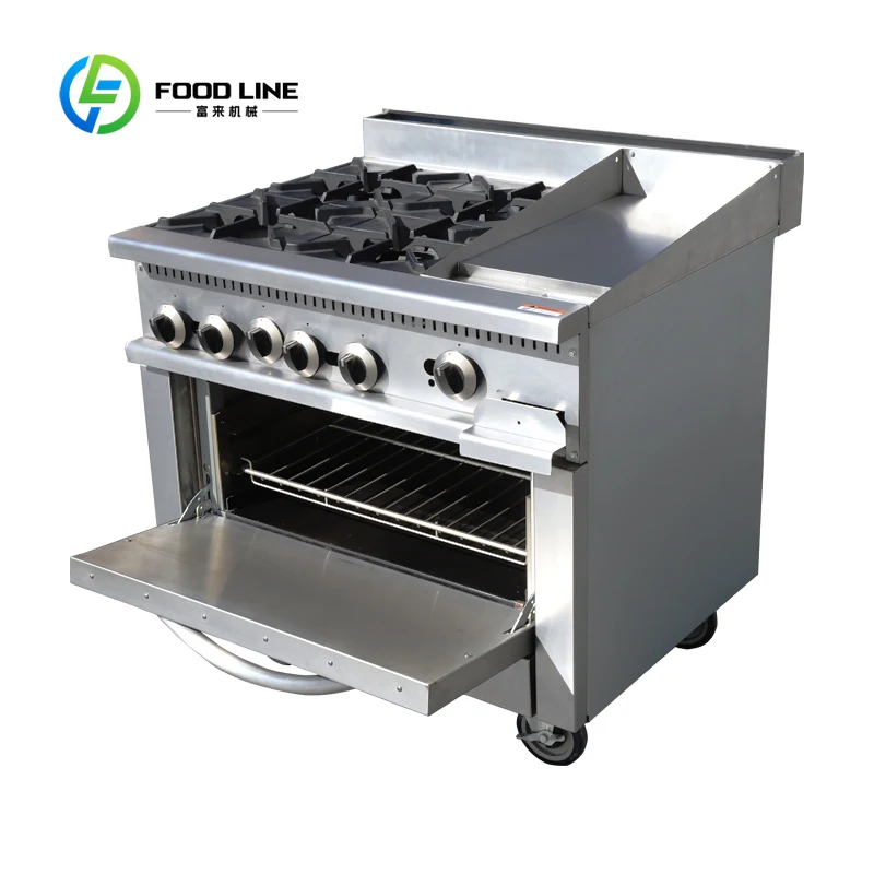 Customized size 36-Inch gas cooker recommended for commercial kitchen equipment, restaurant grill oven