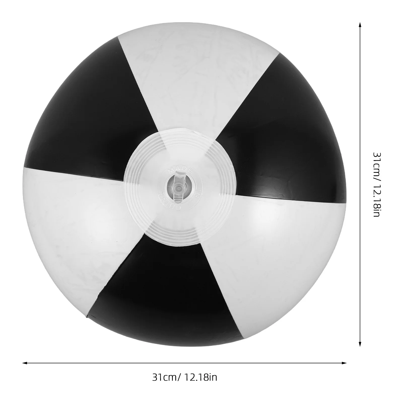 6 pezzi 36 cm pallone da spiaggia gonfiabile bianco nero leggero gonfiabile per bambini gioco in piscina galleggiante estate all'aperto cortile lago spiaggia festa