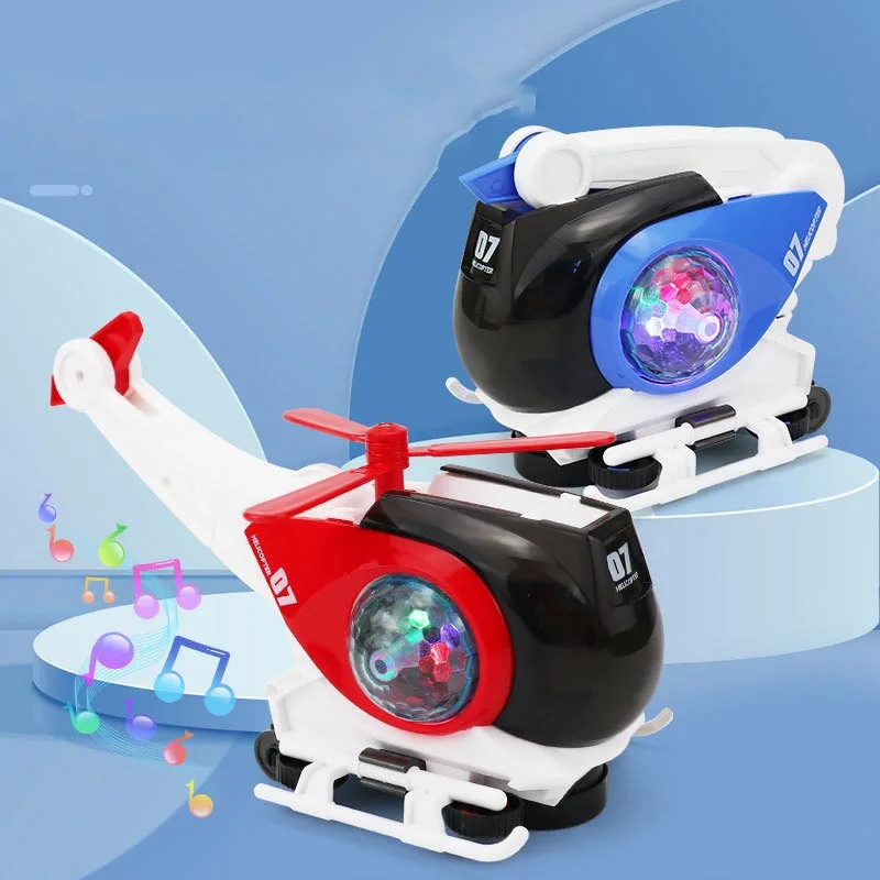 Kids Aeroplane Toys with Light Effects Stunt Electric Aircraft Toy Music Cute Electric Airplane Model Cartoon for Boys Children