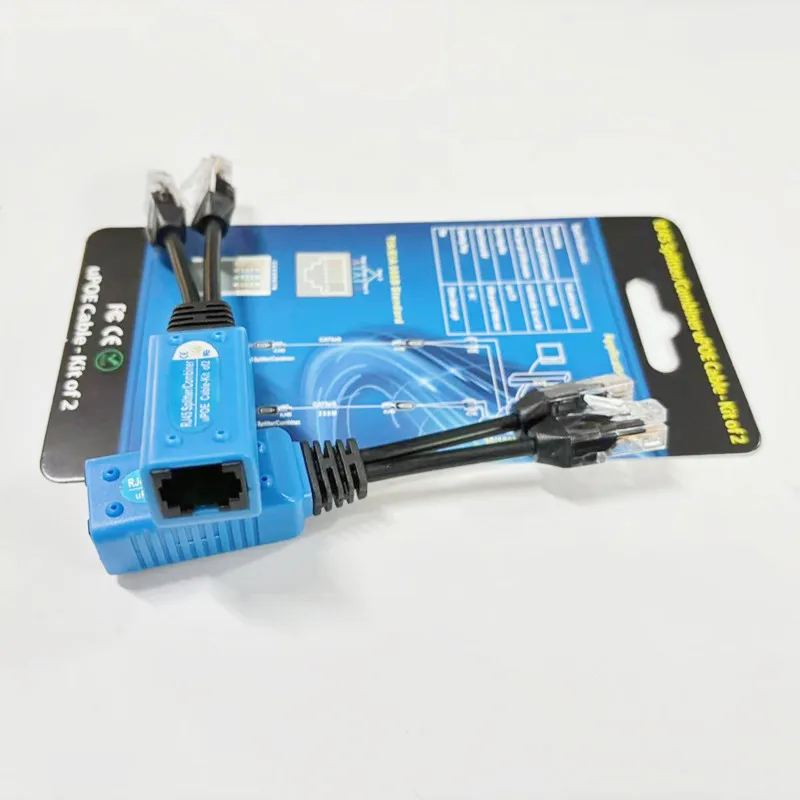 UPOE كابل RJ45 الفاصل الموحد اثنين كاميرا POE استخدام كابل صافي واحد POE كابل محول موصلات كابل الطاقة السلبي #4