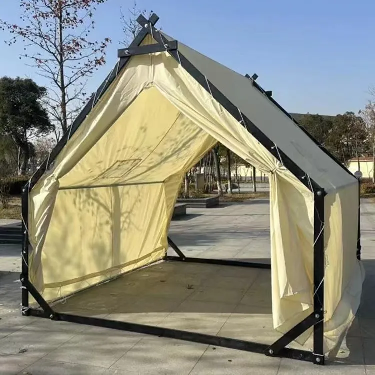 

Треугольная палатка из стальной конструкции для кемпинга, водонепроницаемая и непромокаемая, для пикника, барбекю, звездное небо