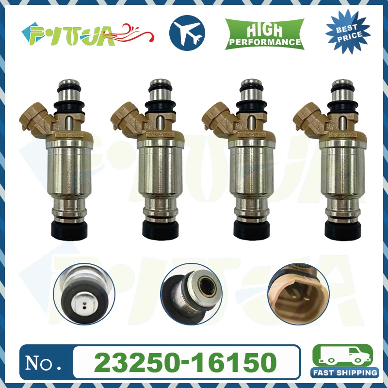 

4pcs Fuel injector 23250-16150 2325016150 23209-16150 2320916150 for Toyota Corolla Geo 1.6L 93-97 Engine Parts