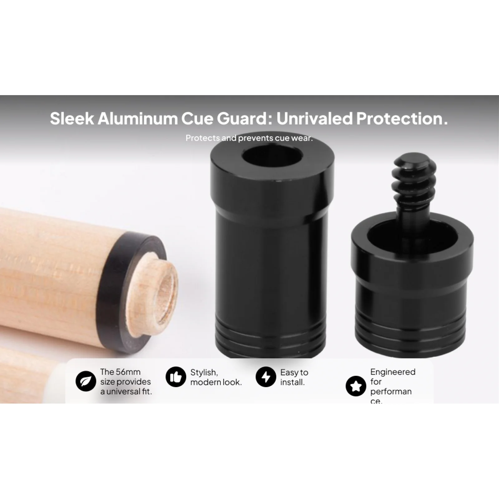Pool Cue Joint Adapter Aluminum Alloy Quick Four Joint Protector Billiard Cue Cap Protective Cover for Cue Maintenance Kit