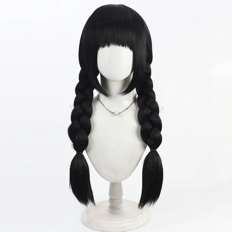 Identity V Miss Pomegranate Little Girl cosplay wig black corn row thick braids Halloween gift