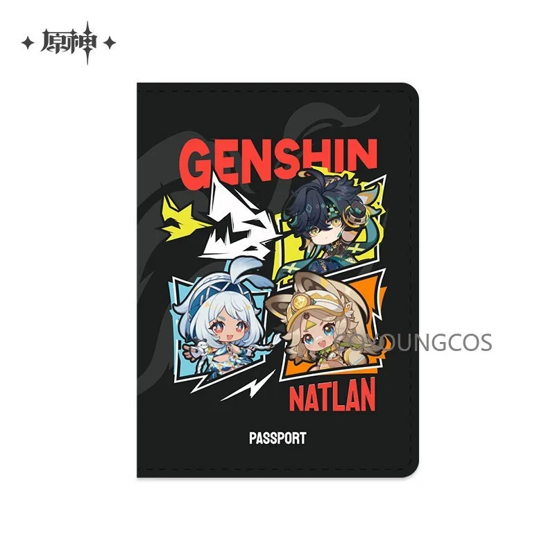 

Official Genshin Impact Blaze to Natlan Mualani Passport Holder PU Leather Travel Accessory Cosplay Anime Game Collectible Gift