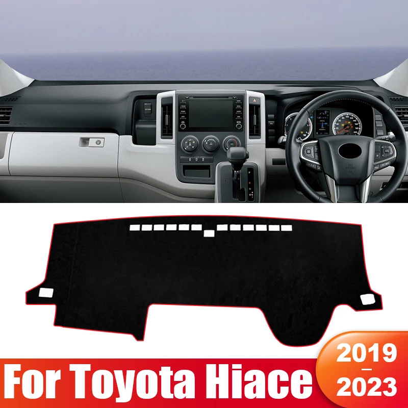 

For Toyota Hiace Granvia Commuter 2019 2020 2021 2022 2023 Car Dashboard Sun Shade Mat Instrument Desk Non-slip Pad Accessories