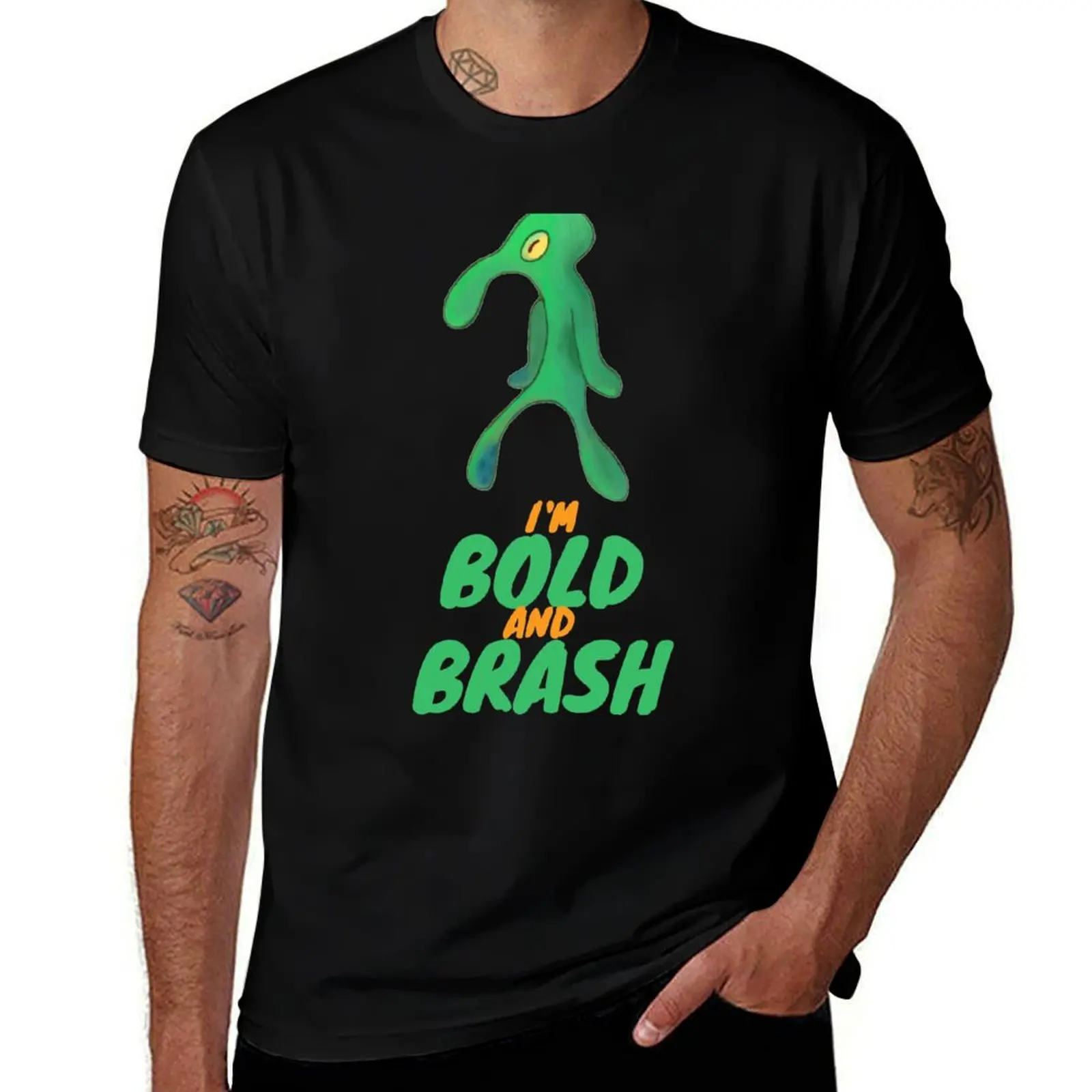 Squidward's Bold and Brash Masterpiece T-Shirt Large Size Breathable Tee T-Shirt