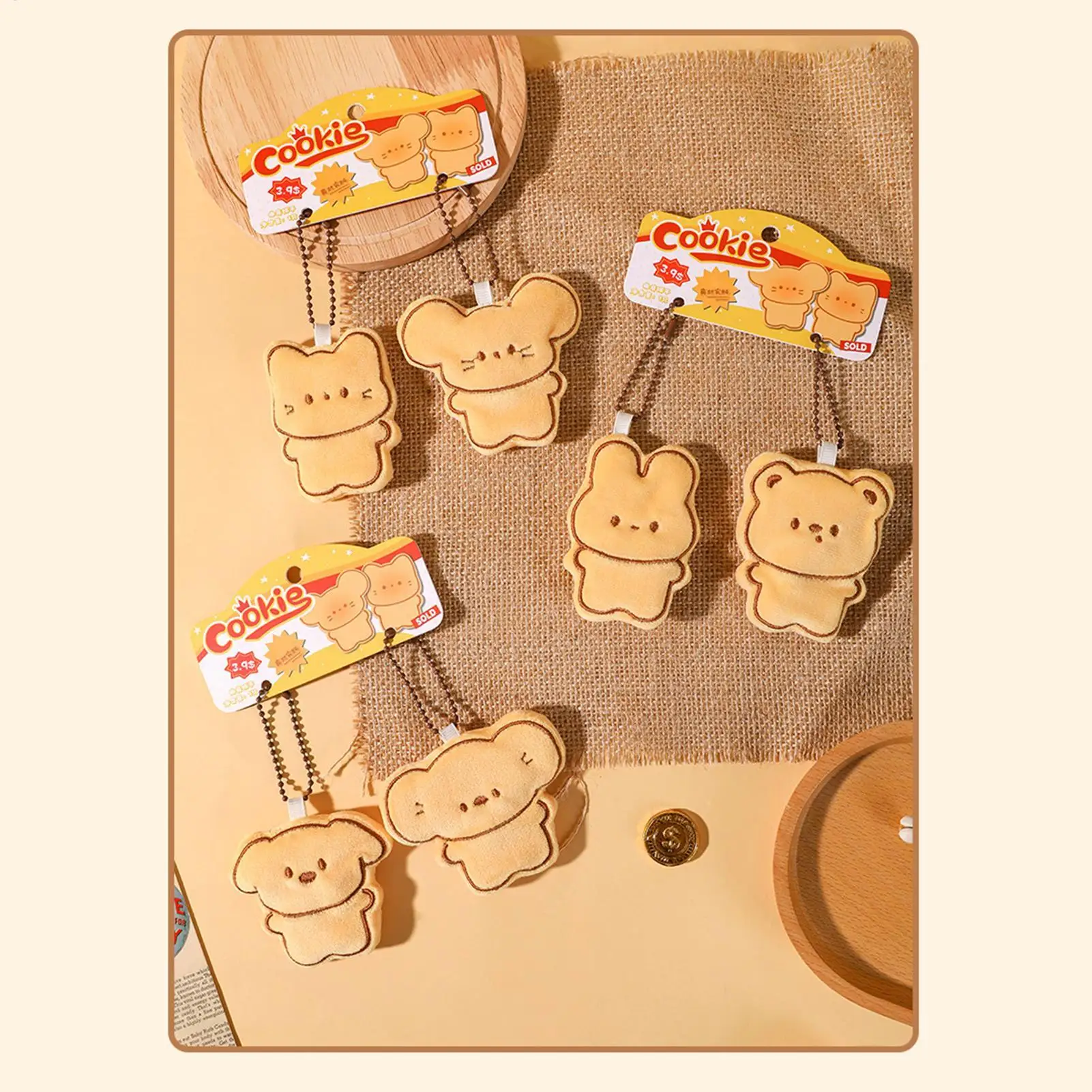 Breloque de sac en peluche, 2 pièces, décoration de clé de voiture, pendentif de sac Portable pour enfants, adolescents, adultes, sacs à dos, portefeuilles