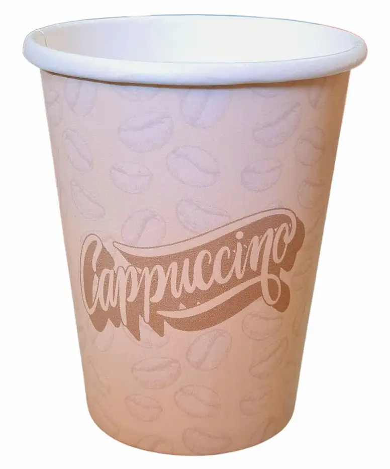 10 Cups Disposable Paper 240ml Party Juice-Cappuccino