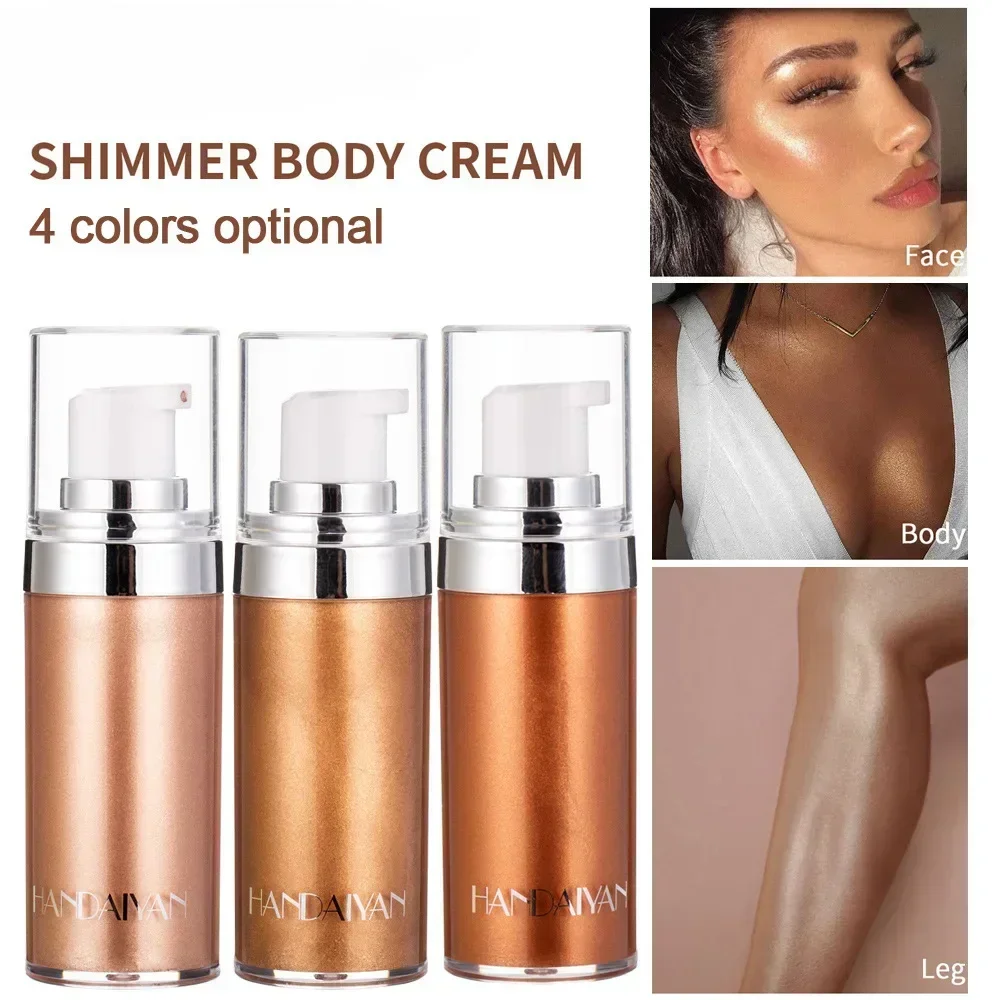 Heallor Spray Liquid Highlighter Shimmer Face Contour Cosmetic Glitters Body Bronzer Oil Mist Highlight Illuminator Make Up Art