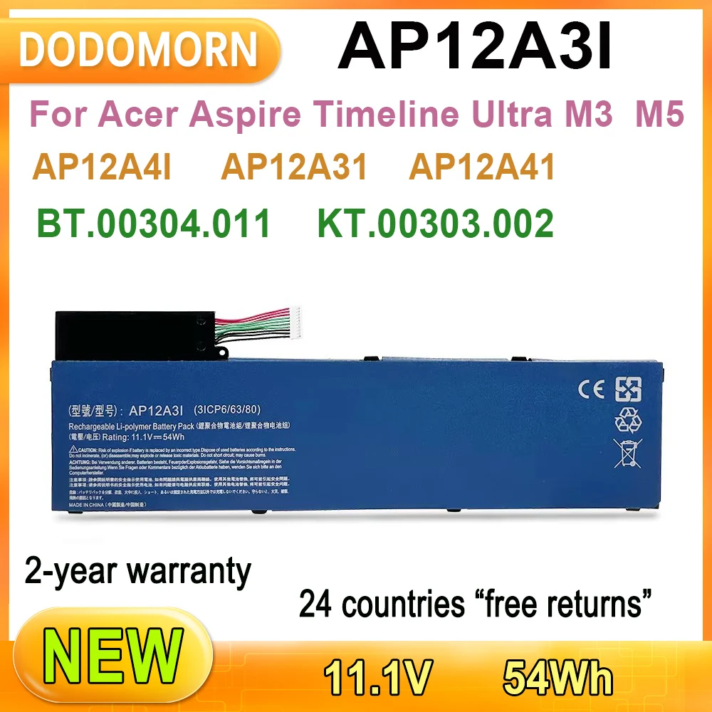 

New AP12A3I Laptop Battery For Acer Aspire Timeline Ultra M3/M5-581TG/481TG Ultrabook AP12A4I AP12A31 BT.00304.011 KT.00303.002