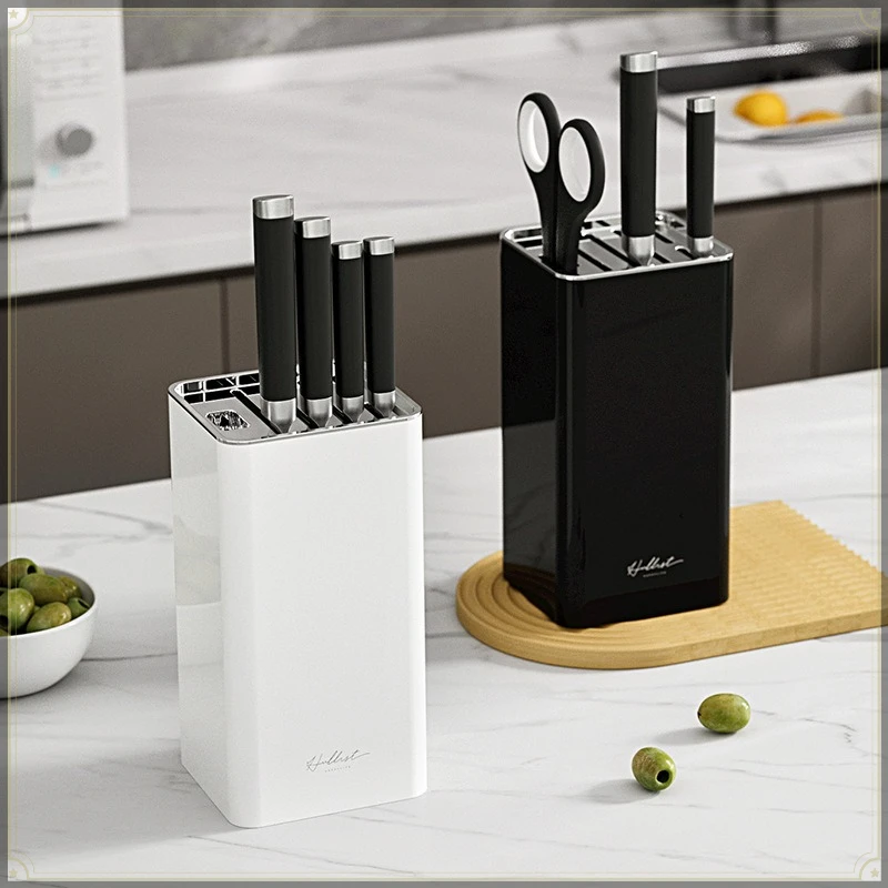 Standing Square Knife Storage Basket PET Plastic Detachable Large Capacity Multifunctional Kitchen Utensil Storage Holder