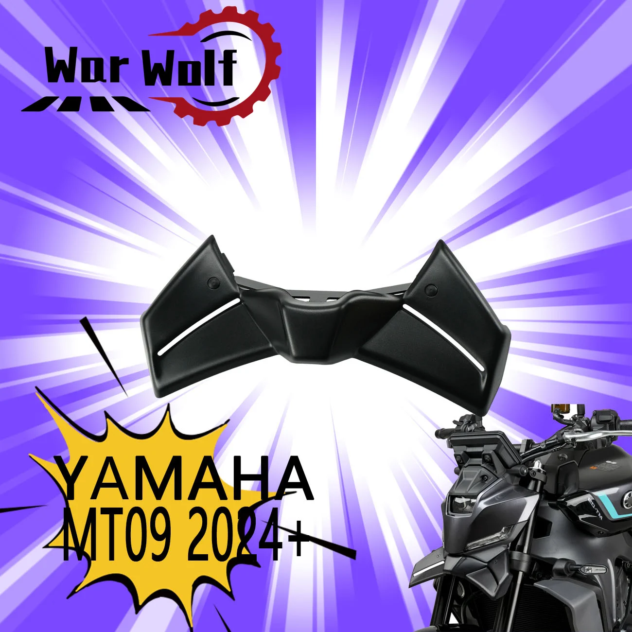 

For YAMAHA NEW MT-09 SP 2024 MT09 2024+ Motorcycle Sport Downforce Naked Forntal Spoilers Aerodynamic Wing Deflector