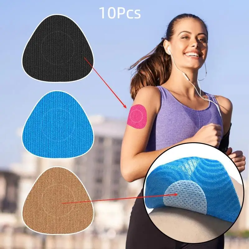 10Pcs Blood Glucose Sensor Fixed Patch Blood Glucose Monitoring Probe Motion Traceless Invisible Sensor Adhesive Patch