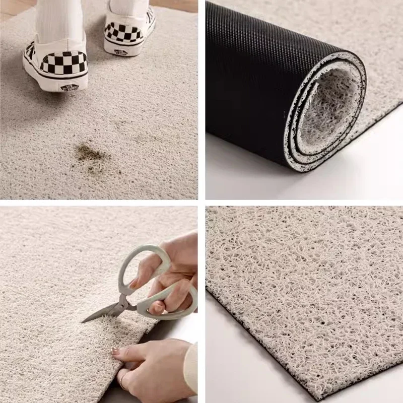 Nordic PVC Letters Welcome Doormat Cuttable House Entrance Mat Rug Carpet Anti Dust Floor Tidy Pad Outdoor Home Decor 6