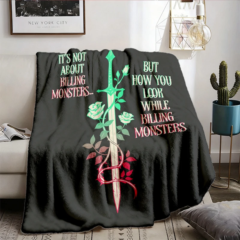 Vintage HWFWM Flannel Blanket, He Who Fights with Monsters, Jason Asano Book, It's Not about KILLING MONSTERS
