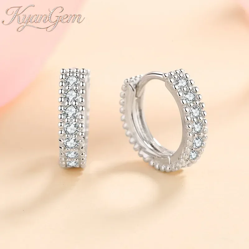 

Женские серьги KyanGem с инкрустацией из 18-каратного золота и муассанитом цвета D, 14-каратным бриллиантом, креплением из платины PT950, модные ювелирные изделия