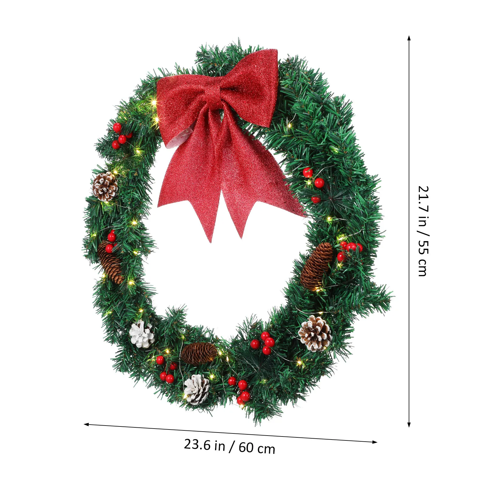 Pre-Lit Christmas Wreath Pine  - Outdoor Lighting Accent recension och pris