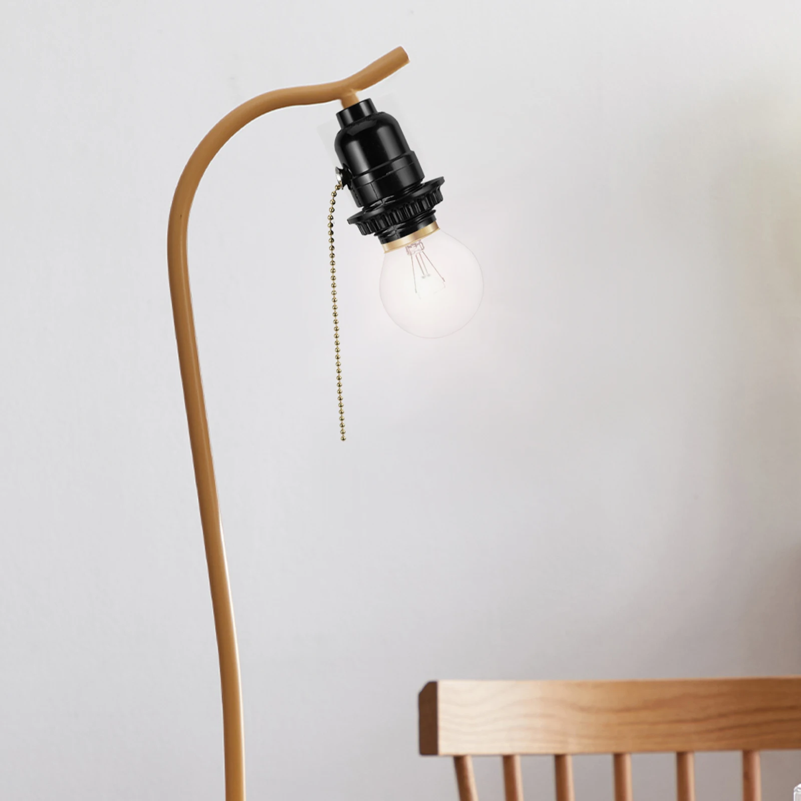 

Durable Pull Chain Lampholder E27 Socket Lamp Holder With Pullswitch Long-Lasting Light Fixture For Ceiling Easy Install Stable