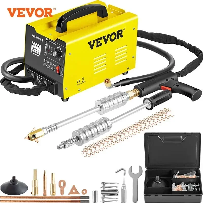 VEVOR Spot Welder 2KW 0.6-1.2mm Welding Spot Dent Puller Spot Welder Guns Bonnet Roof Panel 3500A Dent Repair Machine Stud Dent