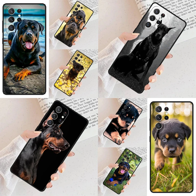 Rottweiler Beautiful Big Dog Phone Case For Samsung Galaxy S24 S23 S22 S21 Ultra S10 Note 10 Pro S20 Plus FE S9 S8 Cover