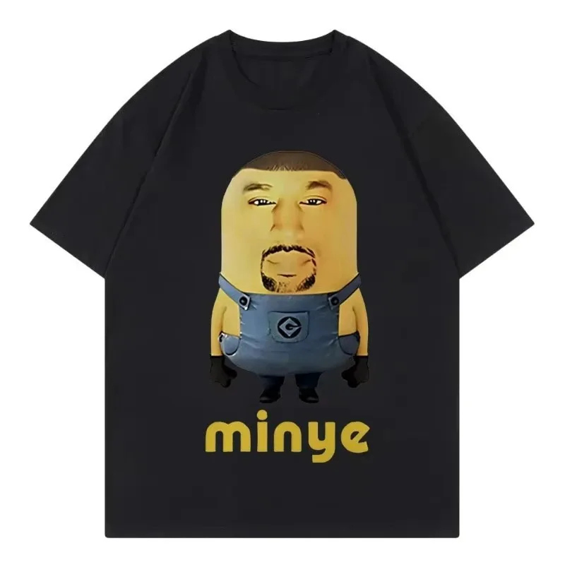Camiseta con Estampado Divertido de Kanye West Minye para el Verano 2026, Ropa Hip Hop de Moda, Camisetas Unisex de Algodón Puro de Alta Calidad