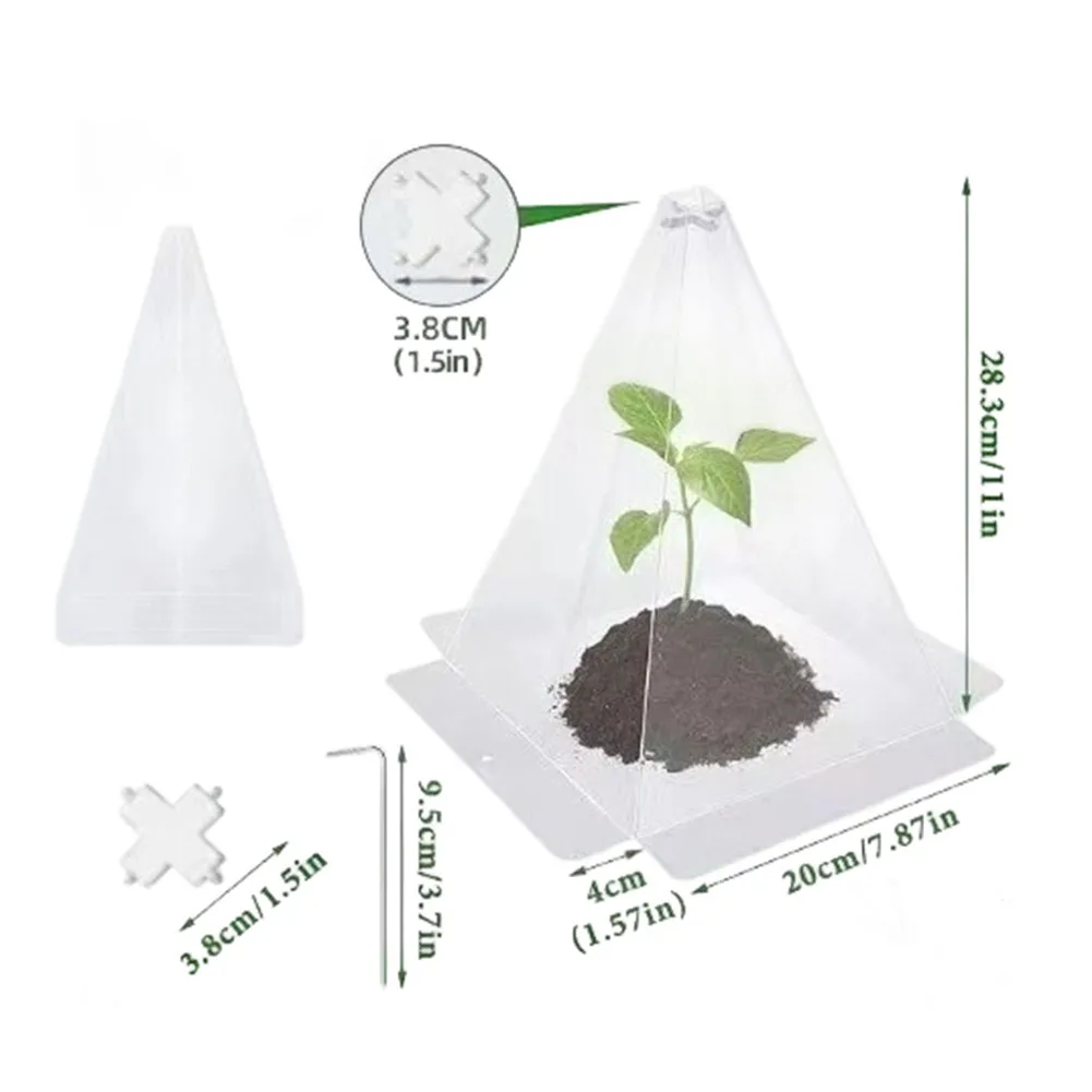 11.8 x 7.8 Inch PVC Plant Protectors for Frost Rain Wind and Animal Defense in Home Gardens Greenhouses and Container Setups