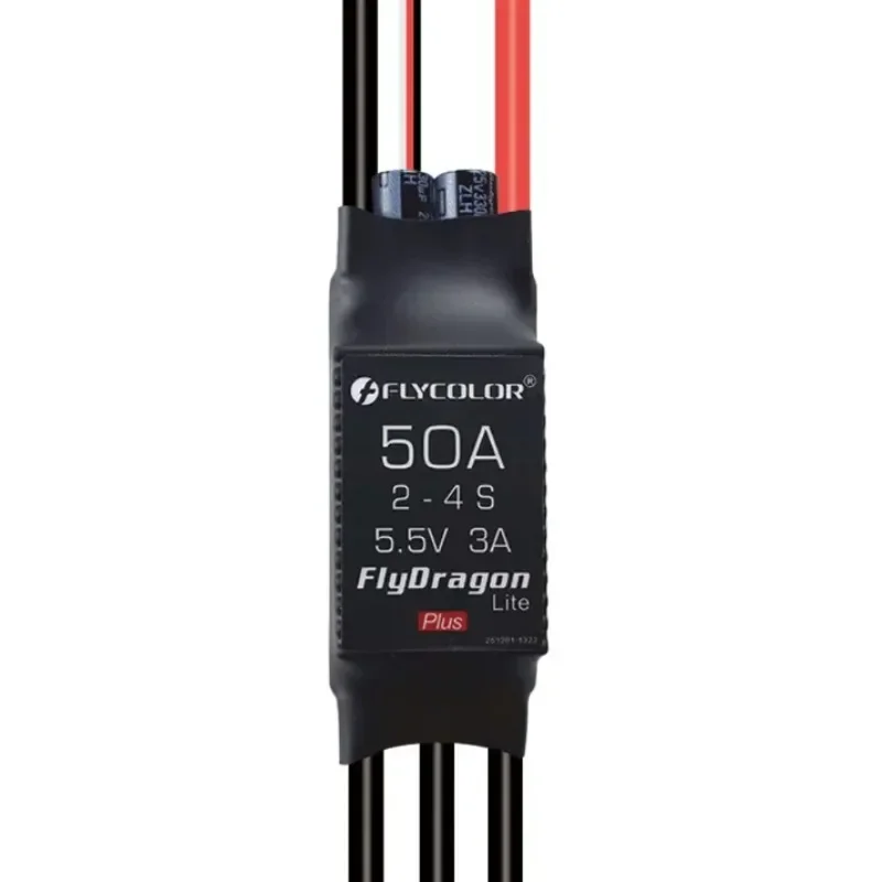 DParts1Flycolor FlyDragon Lite Plus 2-4S 3-6S 20A-50A Brushless ESC For RC Airplane & FPV Drones 5V 2A-3A BEC Accessory