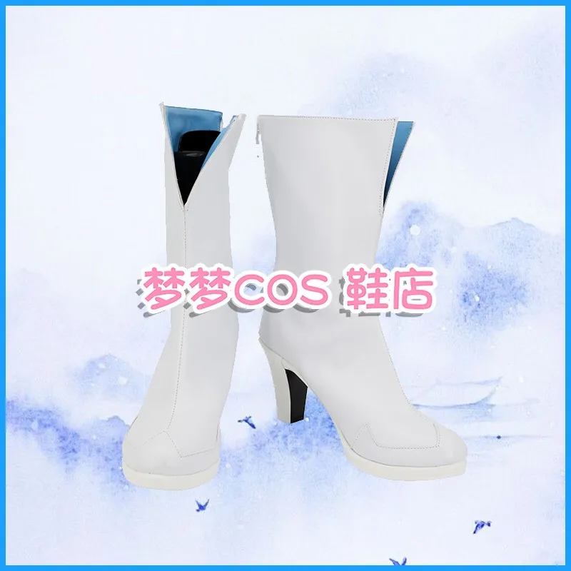 Anime Giselle Gewelle Cosplay Cosplay Shoes Long White High Heels Boots Role Play Uniform Halloween Carnival Christmas Party