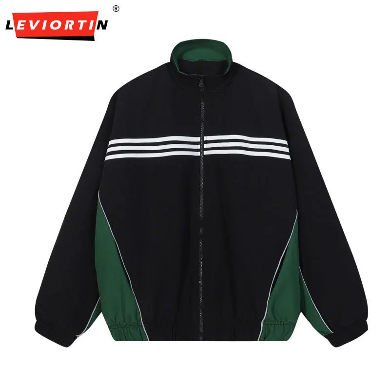 Men's Spring and Autumn New Trendy Style, High end, Rascal Handsome, Color blocked, Youth Couple Fashion Style, Jacket and Coat