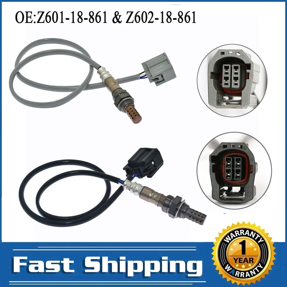 2 sztuk sonda Lambda O2 czujnik tlenu dla Mazda 3 BK 1.4L 1.6L 2003-2015 działających na rynku wyższego szczebla niższego szczebla Z60118861 Z60218861 części zamienne do samochodów