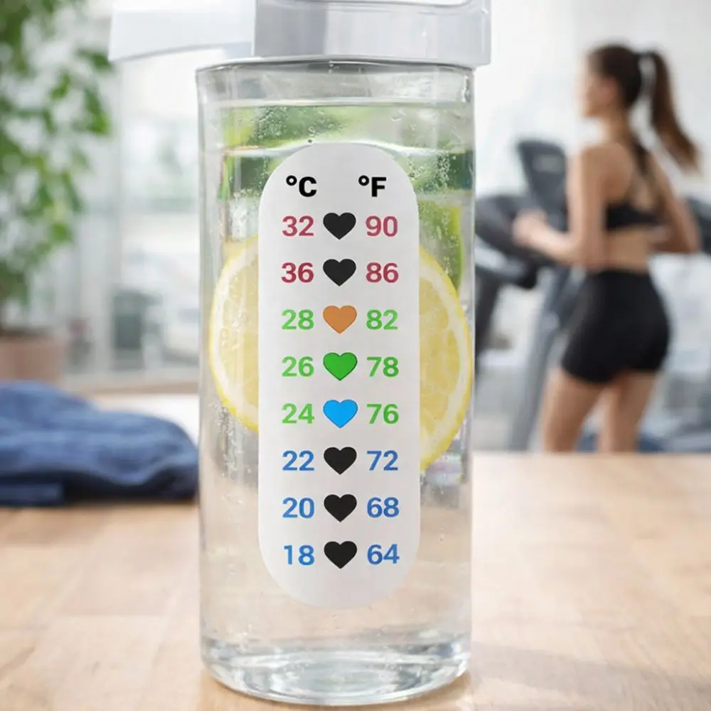 

Instant-Read Fermentation Jar Thermometer Patch Waterproof 18-32 ℃ Digital Temperature Sticker Heart PET