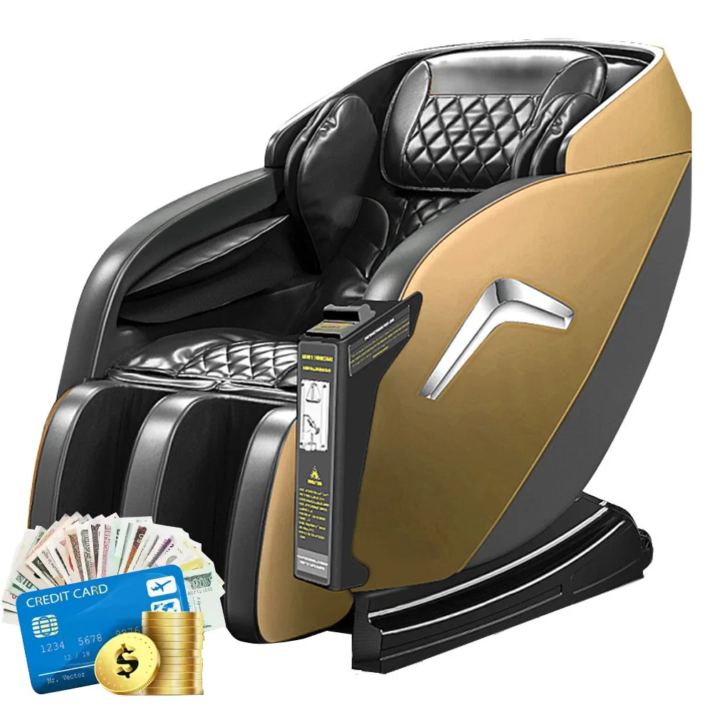 Sl Track Full Body 4d Zero Gravity Bill Operated Comfortable Coin Vending Business Massage Chair on Money