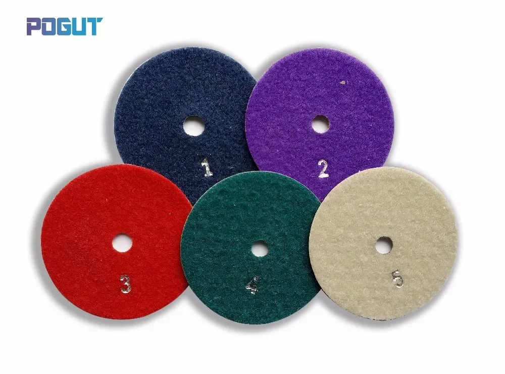 

4 Inch Polishing Pads Disc Sander Pad, Dry Polishing Pad 5 Pcs/lot Granite Stone Marble Tile Concrete Polishing