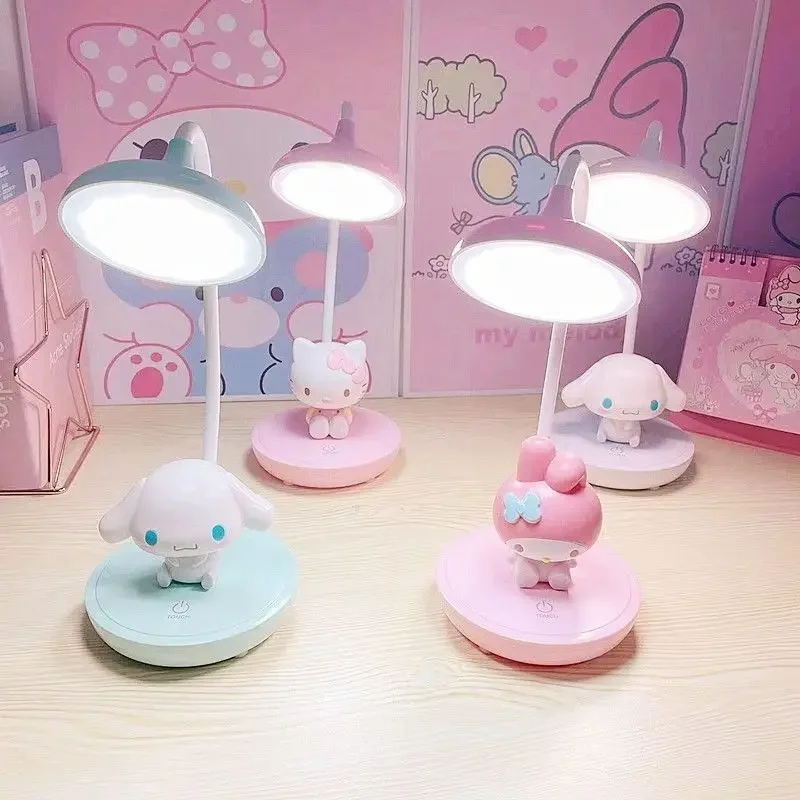 My Melody Cinnamoroll Hello Kitty high-looking desktop decoration ornaments LED simple cute creative cartoon DIY doll table lamp